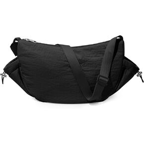 KALIDI Crossbody Purse Bag for Women Nylon Crescent Bag Men Dumpling Bag Lightweight Travel Sling Bag with Adjustable Strap