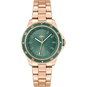 Lacoste Santorini Women's 3H Quartz Watch, Stainless Steel Wristwatch, Water Resistant up to 5 ATM/50 Meters, Elegant Watches for Women, 36mm