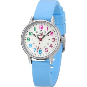 ManChDa Waterproof Watches for Women Silicone Watch with Second Hand Luminous Watch 24 Hours Simple Colorful Watch Easy to Read Watch Medical Nurse Watch