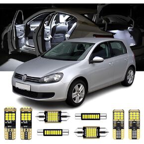 AENVTOL 14 Pieces LED Interior Lights Kit Replacement for Volkswagen VW GOLF 6 7 MK6 MK7 VI VII 2008 2009 2010 2011 2012 2013 2014 2015 2016 2017 2018 Interior LED Bulb + Install Tool