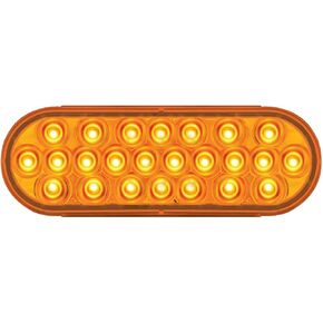 GG Grand General 78231 ضوء بيضاوي لؤلؤي كهرماني 24 LED، عدسة شفافة