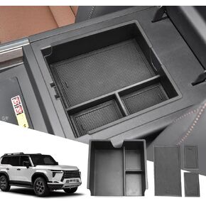 SXCY for 2022 2023 2024 2025 Lexus NX Center Console Organizer Tray for 2022 2023 2024 2025 Lexus NX Console Tray 2023 2024 NX Center Console Organizer NX Armrest Storage Insert Box Anti-Dust (Black)