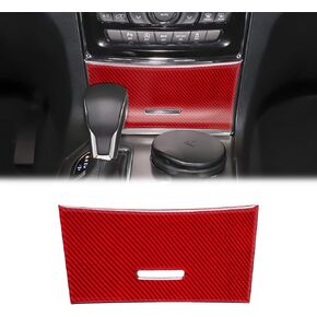 SUNJIKA Compatible with Carbon Fiber Interior Center Console Storage Box Panel Cover Trim Sticker Accessories for Jeep Grand Cherokee 2014 2015 2016 2017 2018 2019 2020 2021 1PCS Black