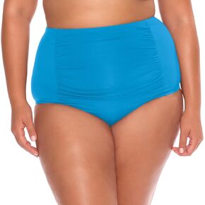 Women's Color Code Plus Size Vintage Bikini Bottom, Cheeky Coverage, Swimwear Separates