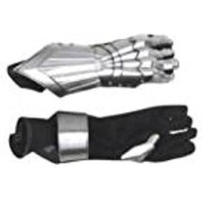 THOR INSTRUMENTS Medieval Gauntlet Pair III - Medieval Armor Gauntlet Large - Silver Gauntlet Rustic Vintage Home Decor Gifts