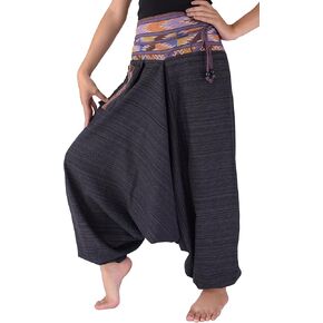 Harem Pants for Women and Men Traditional Loose Plus Size 100% Cotton Bohemian Style
