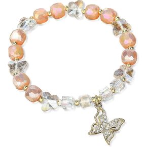 Butterfly Crystal Stretch Bracelet for Women,Birthday Gift for Mothers,Mother's Day gift