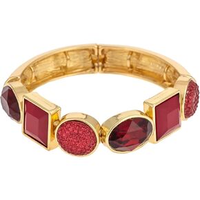 Jewelry Multi-Stone Stretch Bracelet, Versatile Women's Fashion Jewelry, Adjustable Fit
