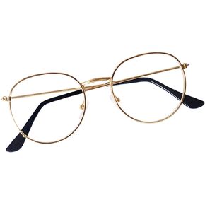 Unisex Reading Glasses Men Women Retro Vintage Metal Frame Clear Lens+ Glasses Strap