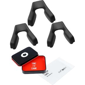 3 Pairs Ultra Soft Silicone Sunglass Nose Pads for Oakley Flight Jacket OO9401/Field Jacket OO9402, Push-in Anti-Slip Glasses Nose Piece Replacement Kit Black