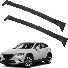 FINDAUTO 2pcs Crossbars Fit for Mazda CX-3 2016-2019 Fits Side Rails Models ONLY 165LBS OE Style Top Rail Roof Rack Aero Aluminum Cross Bar Luggage Rack Rail