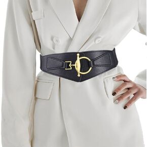 Yalice Women Wide Elastic Belt Stretch Waist Belt for Dresses Thick Leather Belts Cosplay Waistband