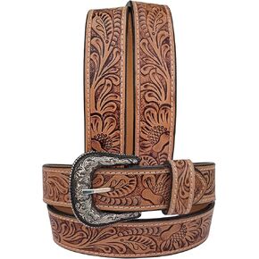 Kids Or Young Adults Western Belt Tooled Hand Finished Genuine Leather Belt For Girls and Boys 40IS005