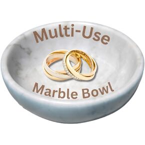 CraftsOfEgypt Jewelry Tray - Real Marble Jewelry Dish - Ring Holder - Decorative Key Bowl - Home Decor Wedding Gift in Kuwait