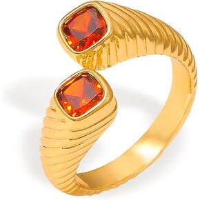 Chunky Gold Statement Dome Rings for Women, Exaggerated Thick Adjustable Open Finger Ring Prom Fashion Jewelry Gift.