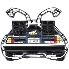 DeLorean Car for 1980's Vintage Movie Fan Throwback Hard Enamel Lapel Pin Badge For Backpack Bag Jacket Shirt