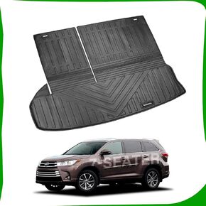 Car Floor Mats Truck Mat Compatible for Toyota Highlander2021-2024 2025, All-Weather Protection Black Car Mats Fit for 2021-2024 7 Seats Highlander Accessories(No Hybrid Models,Full Set)