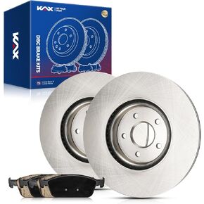 KAX Front Brake Kit, OE Brake Rotors and Ceramic Brake Pads | Fits Escape 2013-2016 1.6T, Transit Connect 2014-2018, Automotive Replacement Brake Kit