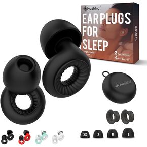 Silent Earplugs, Ear Plugs for Sleep and Ear Defenders, 27Db Noise Cancelling Reusable Ear Plugs for Travel Essentials, Sleep Aid, Comfort and Autism- Turquoise