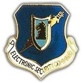 US Air Force Electronic Security Command Shield Lapel Pin