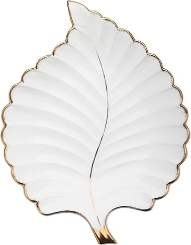 VanEnjoy Candy Dishes Decorative, Key Bowl for Entryway Table, Green Ceramic Bowl Decorative, Decorative Bowl for Keys, Leaf Jewelry Plate Tray in Kuwait