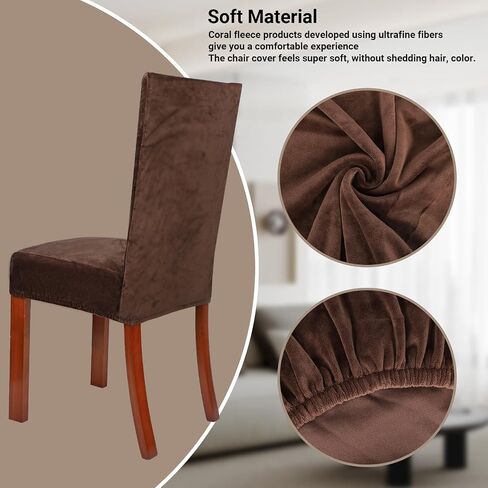 Dining Chair Covers Set of 4, 4pcs Gray Removable Soft Chair Seat Covers, Washable Stretch Universal Chair Protectors Covers Large Slipcovers for Home Kitchen Hotel Banquet Ceremony Decor in Kuwait