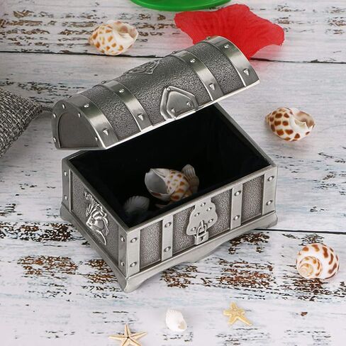 Hipiwe Vintage Red Treasure Chest Box Small Jewelry Trinket Box Organizer Keepsake Ring Earrings Box for Valentine Wedding Christmas Birthday Gift for Women Girls, Red Small in Kuwait