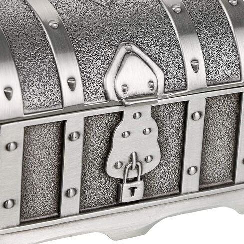 Hipiwe Vintage Red Treasure Chest Box Small Jewelry Trinket Box Organizer Keepsake Ring Earrings Box for Valentine Wedding Christmas Birthday Gift for Women Girls, Red Small in Kuwait