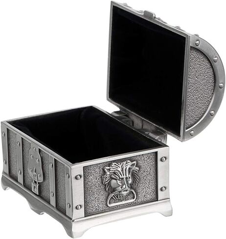 Hipiwe Vintage Red Treasure Chest Box Small Jewelry Trinket Box Organizer Keepsake Ring Earrings Box for Valentine Wedding Christmas Birthday Gift for Women Girls, Red Small in Kuwait