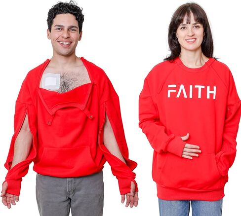 Dialysis Sweatshirts with Dual Zip chest Access Hemodialysis Two Way Arm Zippers to Fistula Port and Line for Men and Women in Saudi Arabia