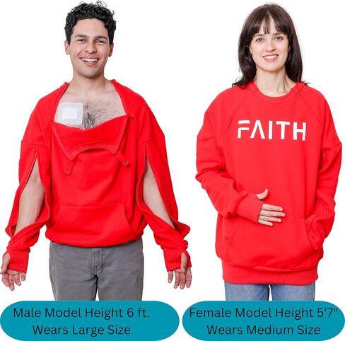 Dialysis Sweatshirts with Dual Zip chest Access Hemodialysis Two Way Arm Zippers to Fistula Port and Line for Men and Women in Saudi Arabia