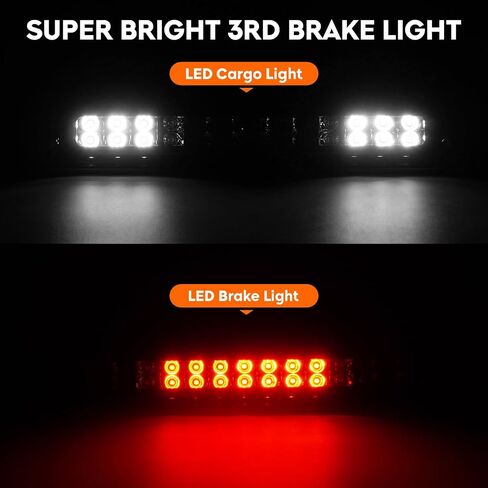 Tail Light + 3rd Third Brake Cargo Lamp for Chevy GMC C1500 K1500 1988-1999, C2500 C3500 K2500 K3500 1988-2000, Silverado 1994-1998, Blazer 1992-1994, High Mount Stop Light Rear LED Taillight Assembly in Saudi Arabia