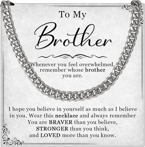 To My Brother Necklace, Birthday Gifts For Brother, Necklace For Men, Brother Gifts From Sister, Necklace For Brother, Big Brother Gift, Brother Birthday Gift Ideas, Christmas Gift For Brother in Saudi Arabia
