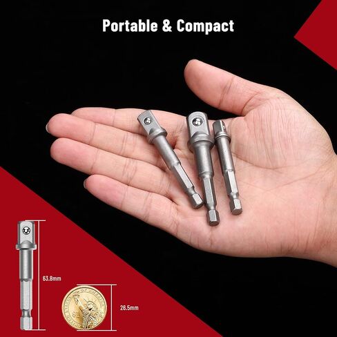 Katerk Socket Adapter Set Cool Stuff Gadgets, 10 Pack Impact Driver Socket Adapter for Automotive DIY, Stocking Stuffers for Men 1/4 to 3/8 Socket Adapter, Electric Tools For Men in Saudi Arabia