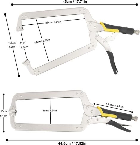 4 Pack 14 Inch C Clamp Locking Pliers,Locking C Clamp, Adjustable Nickel Plated C Pliers For Wood Working, Welding, Electrician Maintenance and more, by GENHAKON in Kuwait