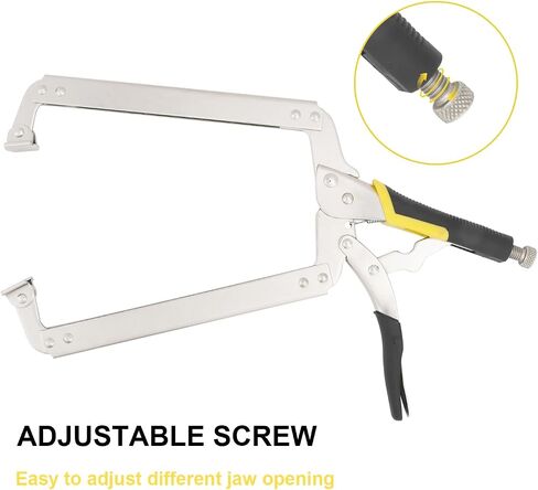 4 Pack 14 Inch C Clamp Locking Pliers,Locking C Clamp, Adjustable Nickel Plated C Pliers For Wood Working, Welding, Electrician Maintenance and more, by GENHAKON in Kuwait