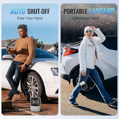 منفاخ إطارات لاسلكي، ضاغط هواء محمول، مضخة هواء مع مقياس رقمي لضغط الإطارات، نفخ سريع لاسلكي لإطارات السيارات، الدراجات النارية، الدراجة، مضخة الدراجة الكهربائية، الكرة in Kuwait