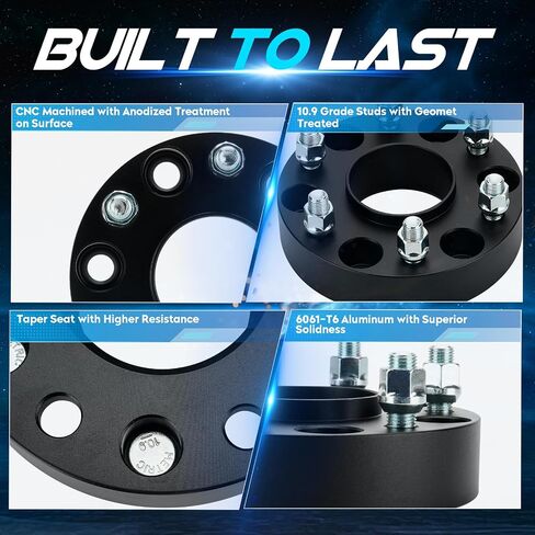 ILONPA 4pcs 6x5.5 2-inch Hubcentric Wheel Spacers with M14x1.5 Studs, 77.8mm Bore for 2019 2020 2021 2022 2023 Ram 1500, 50.8mm Thickness 6x139.7mm fits 6 Lugs Tire Wheel Adapters in Saudi Arabia