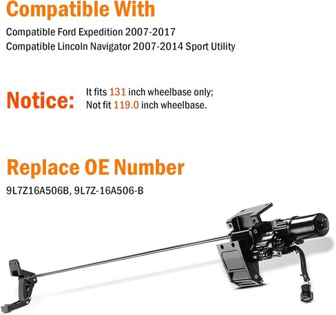 محرك لوحة تشغيل الطاقة من جانب الراكب الأيمن يناسب محرك لوحة الجري Ford Expedition Lincoln Navigator 2007-2017 استبدل 9L7Z16A506B، لقاعدة العجلات 131 بوصة فقط، مع دعامة خلفية in Kuwait