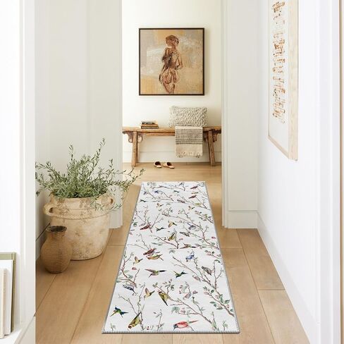 Artoid Mode Twigs Bird Spring Area Rug, Summer Retro Home Decor Low-Profile Washable Door Mat for Entryway Bedroom Living Room Laundry Room Indoor 2x3 Feet in Saudi Arabia