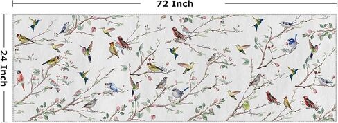Artoid Mode Twigs Bird Spring Area Rug, Summer Retro Home Decor Low-Profile Washable Door Mat for Entryway Bedroom Living Room Laundry Room Indoor 2x3 Feet in Saudi Arabia