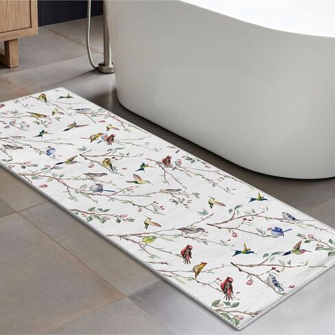 Artoid Mode Twigs Bird Spring Area Rug, Summer Retro Home Decor Low-Profile Washable Door Mat for Entryway Bedroom Living Room Laundry Room Indoor 2x3 Feet in Saudi Arabia
