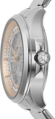 A|X Armani Exchange Women's Automatic Watch with Stainless Steel Strap, Silver, 18 (Model: AX5261) in Saudi Arabia