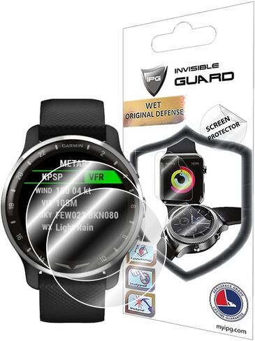 IPG for Garmin D2 Mach 1 Pro Smart Watch Hydrogel Screen Protector (2 Units) Invisible HD Clear Film Anti Scratch Guard-Smooth/Self-Healing/Bubble for 1 Pro in Kuwait