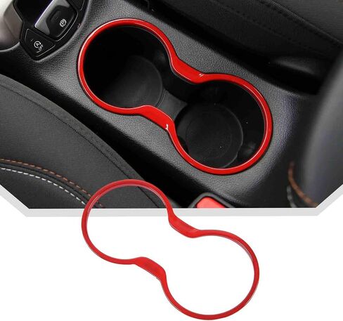 JeCar Center Console Cup Holder Trim for Jeep Compass 2017-2020 Red Interior Accessories in Saudi Arabia