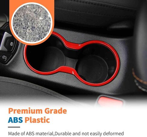 JeCar Center Console Cup Holder Trim for Jeep Compass 2017-2020 Red Interior Accessories in Saudi Arabia