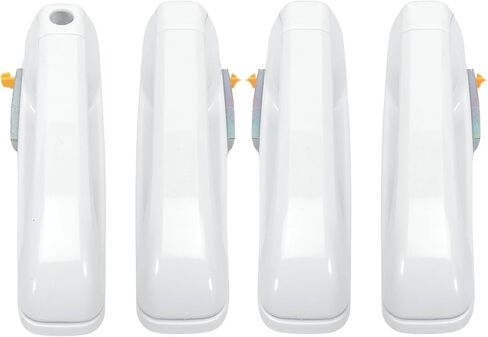 مجموعة مقابض الباب الخارجية 4 قطع تناسب 2009-2020 Ram 1500 2500 3500 4500 5500، مقبض الباب الأمامي الخلفي الأيسر الأيمن الأبيض الساطع 1GH21GW7AF 1GH18GW7AD in Kuwait