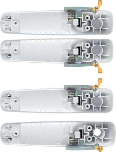 مجموعة مقابض الباب الخارجية 4 قطع تناسب 2009-2020 Ram 1500 2500 3500 4500 5500، مقبض الباب الأمامي الخلفي الأيسر الأيمن الأبيض الساطع 1GH21GW7AF 1GH18GW7AD in Kuwait