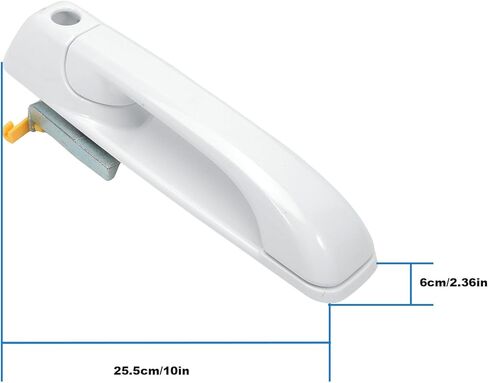 مجموعة مقابض الباب الخارجية 4 قطع تناسب 2009-2020 Ram 1500 2500 3500 4500 5500، مقبض الباب الأمامي الخلفي الأيسر الأيمن الأبيض الساطع 1GH21GW7AF 1GH18GW7AD in Kuwait