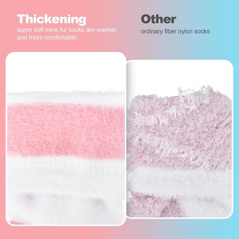 FilmHOO Valentines Day Gifts for Her Fuzzy Socks for Women Christmas Stocking Stuffers for Women Cozy Fluffy Warm Socks in Kuwait